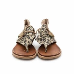 Gypsy Jazz Tan and Black Leopard Sandals